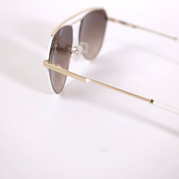 Guess Womens Gold Aviator Sunglasses Gold and White / Brown Gradient - NWT - Picture 7 of 14